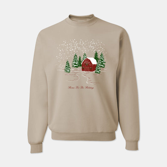 Home For The Holidays Crewneck Sweatshirt - Sand