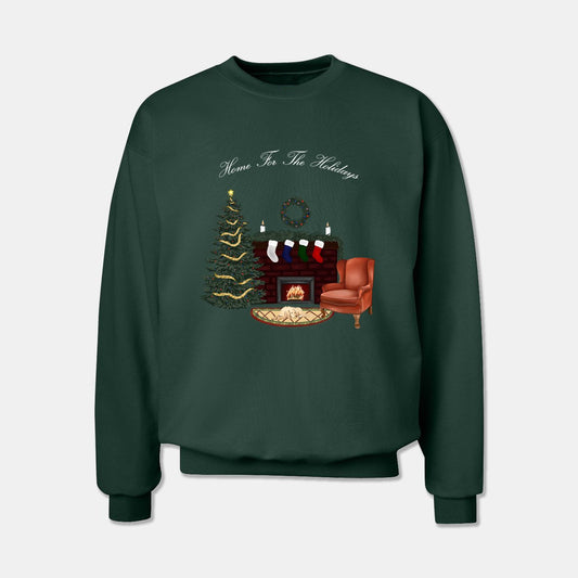 Home For The Holidays Crewneck Sweatshirt - Forest Green