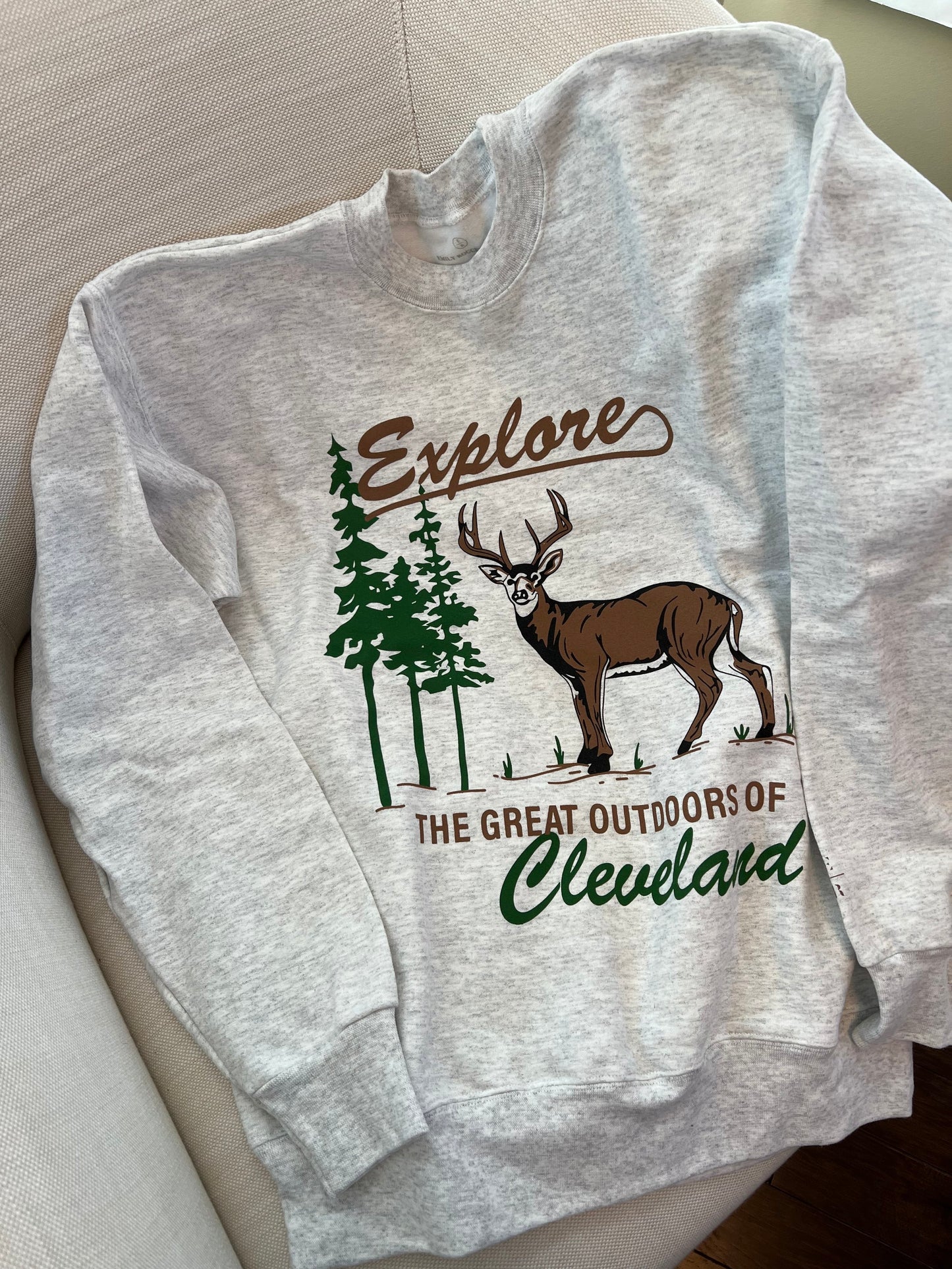 Explore Cleveland Crewneck Sweatshirt - Ash