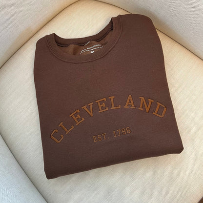 Cleveland Est. 1796 Embroidered Crewneck