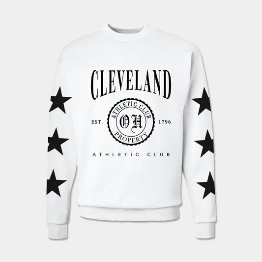 Property of Cleveland Athletic Club Crewneck Sweatshirt with Stars