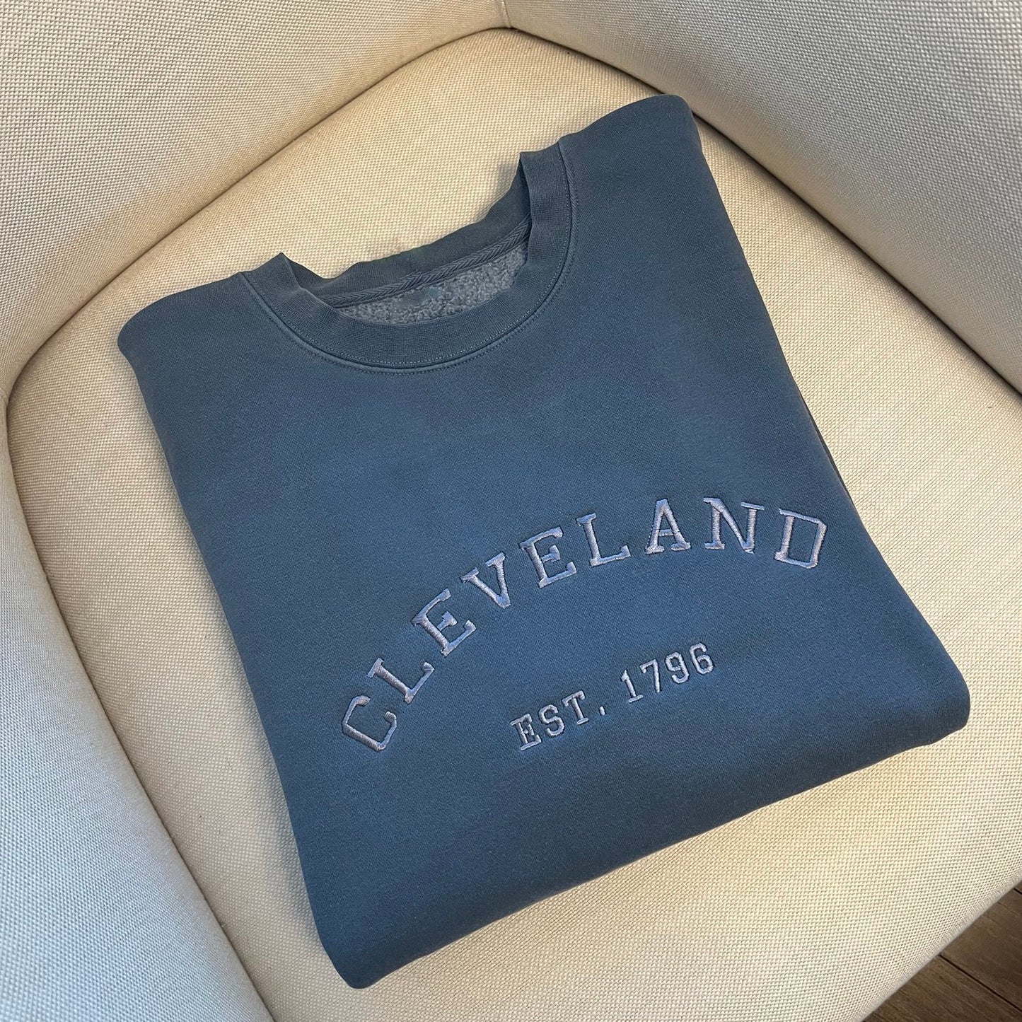 Cleveland Est. 1796 Embroidered Crewneck