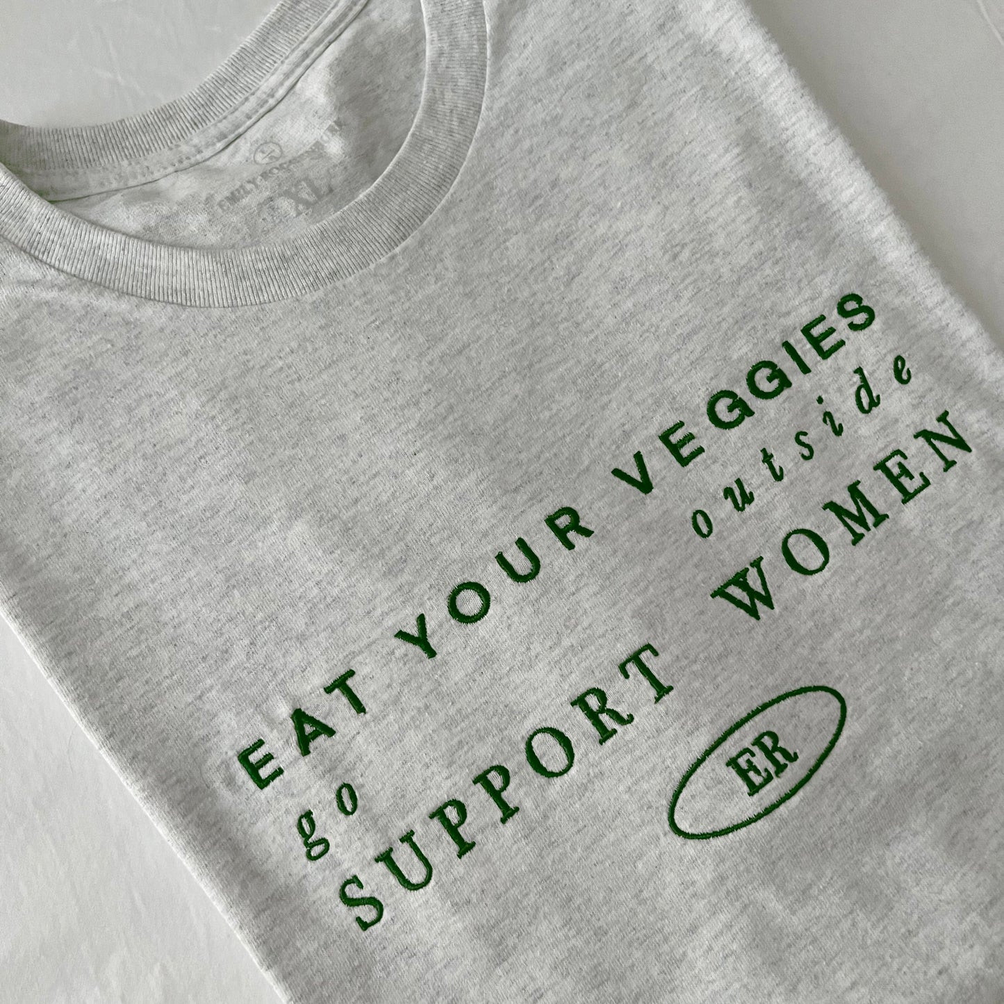 Eat Your Veggies Embroidered T-shirt