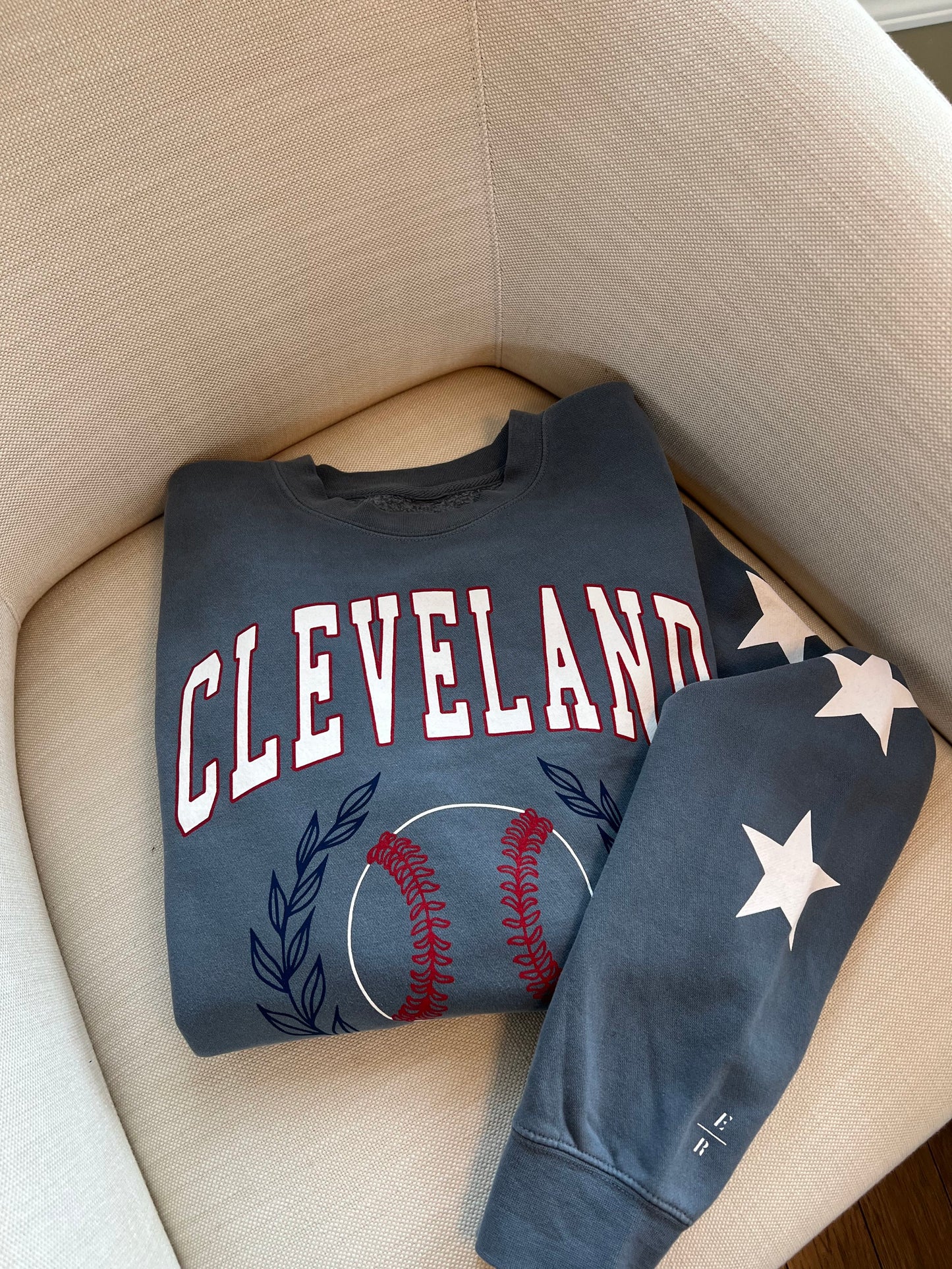 Cleveland Baseball Est. 1894 Crewneck Sweatshirt with Stars