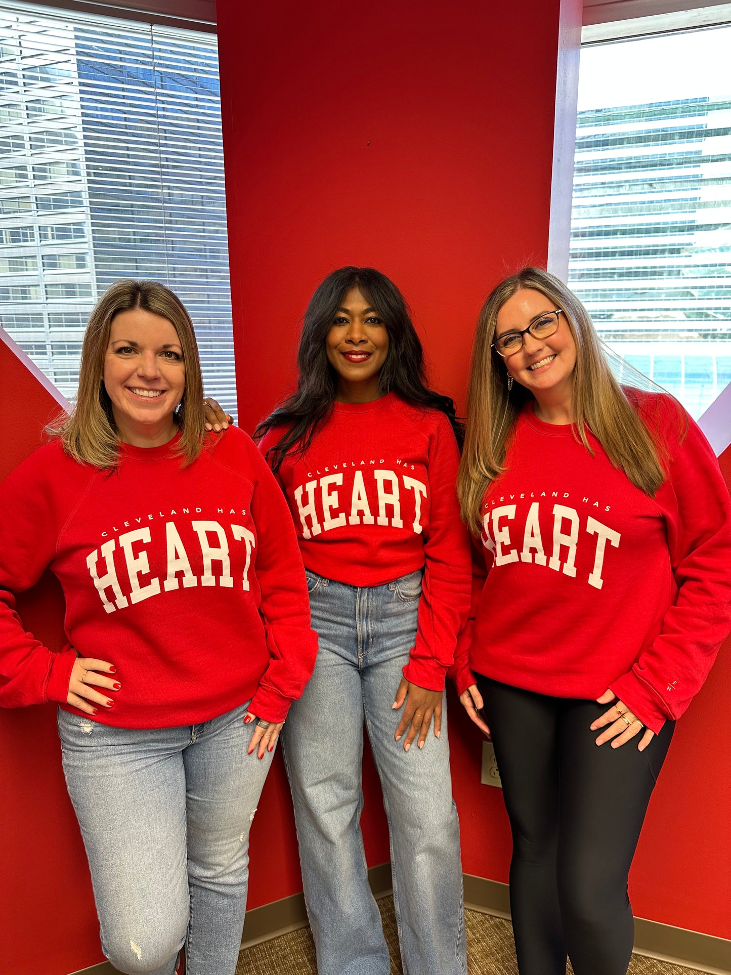 Cleveland Has HEART Crewneck - Red (Benefiting The American Heart Association)