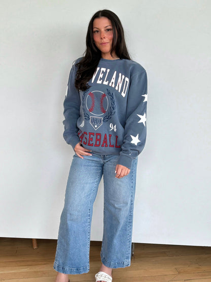 Cleveland Baseball Est. 1894 Crewneck Sweatshirt with Stars