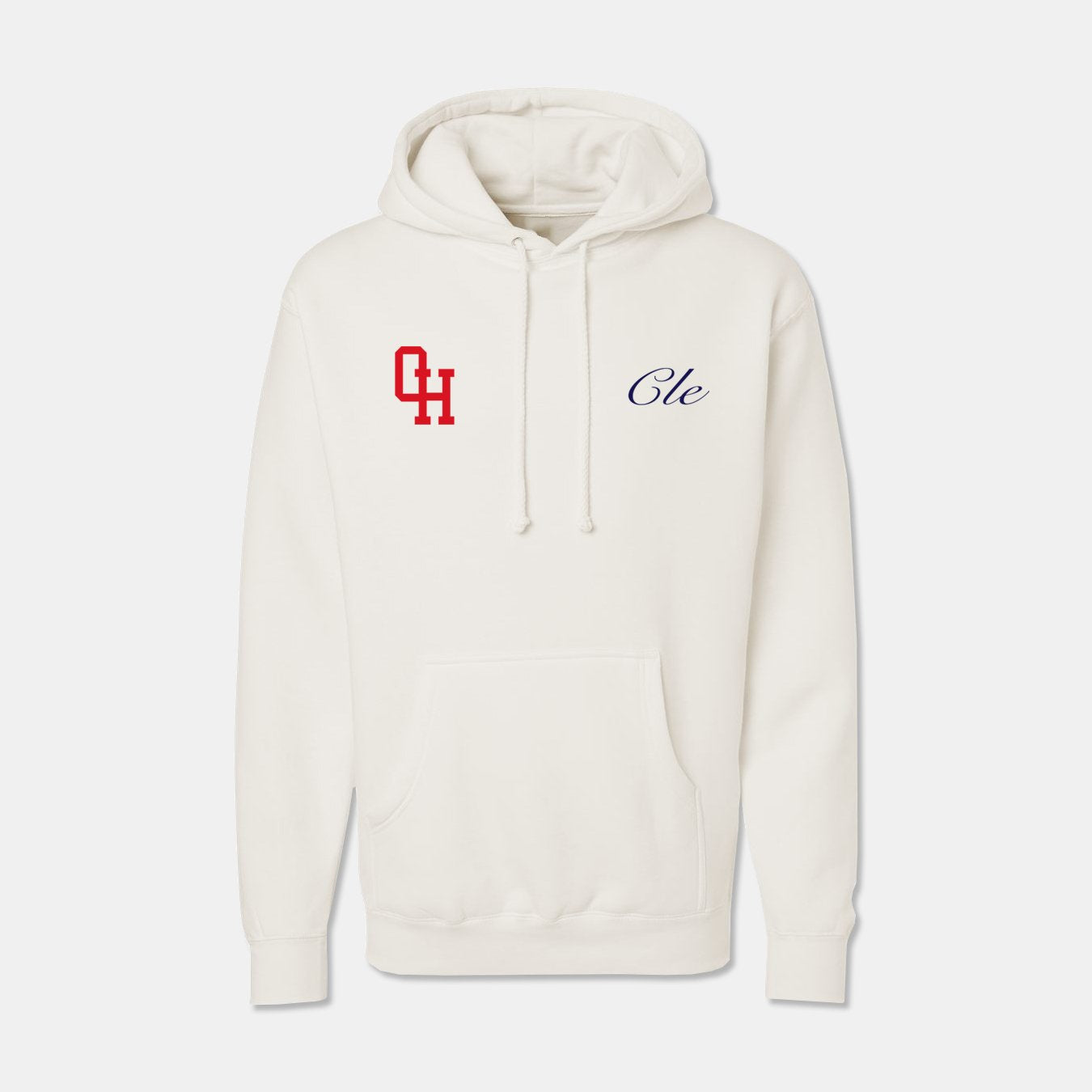 Iconic Cleveland Embroidered Hoodie - Ivory