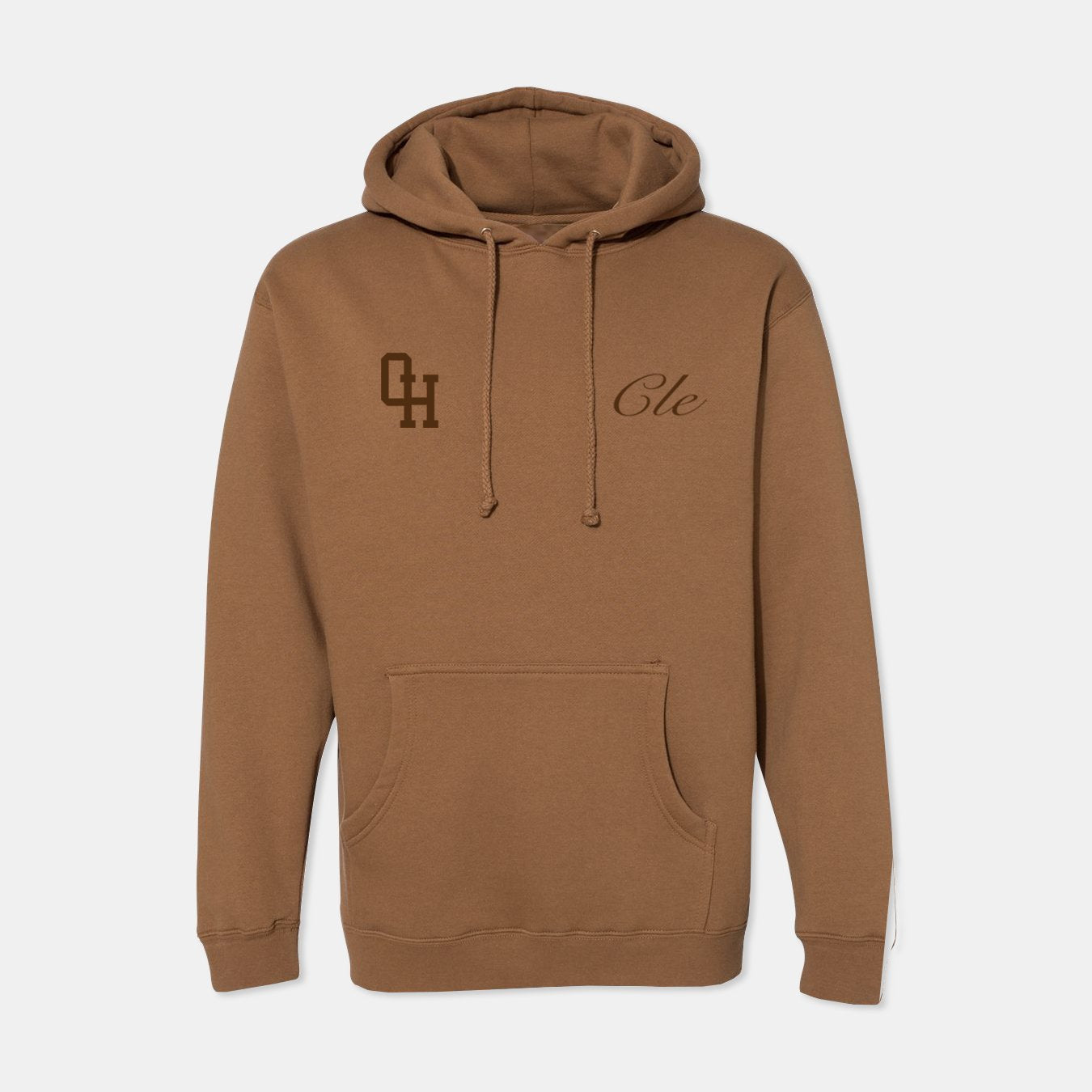 Iconic Cleveland Embroidered Hoodie - Camel Brown