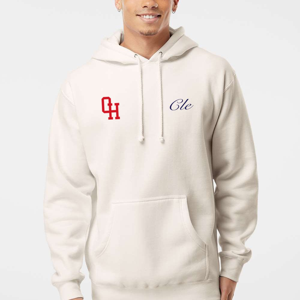 Iconic Cleveland Embroidered Hoodie - Ivory