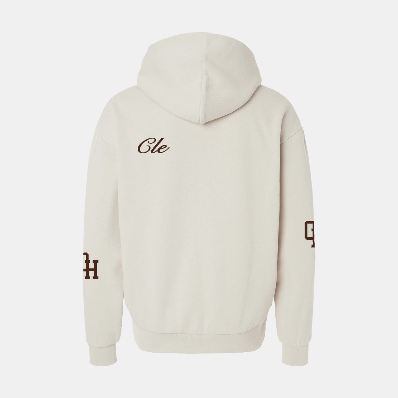 Iconic Cleveland Remixed Embroidered Hoodie - Ivory/Brown