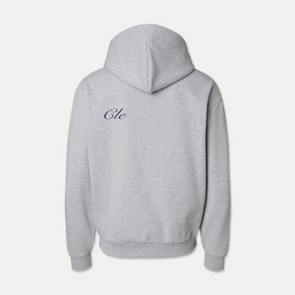 Iconic Cleveland Remixed Embroidered Hoodie - Gray/Navy