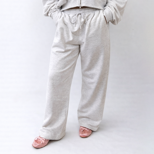 Made In The Land Wide Leg Sweats - Cloud