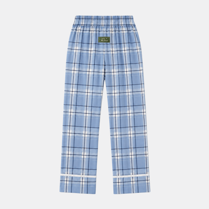 Plaid Pajama Bottoms - Sunday Blue