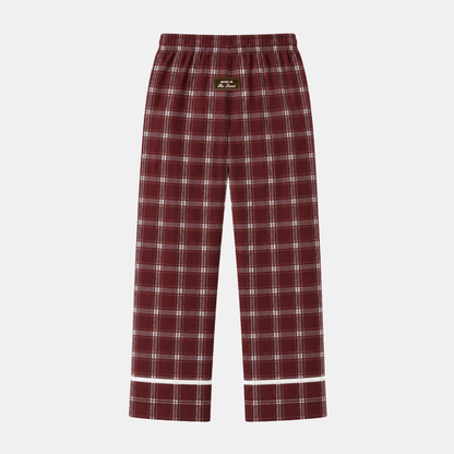 Plaid Pajama Bottoms - Faded Cherry