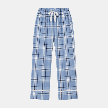 Plaid Pajama Bottoms - Sunday Blue
