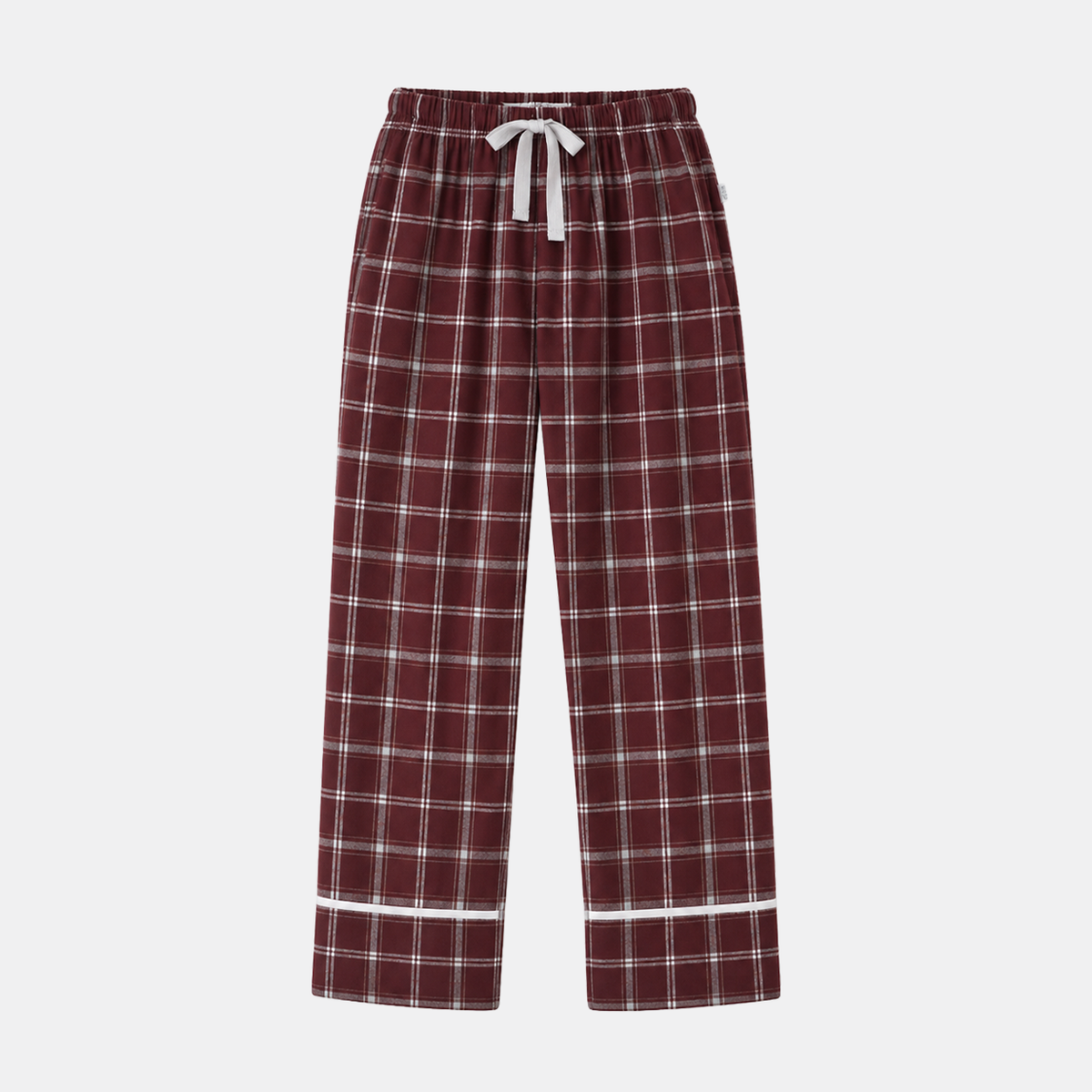 Plaid Pajama Bottoms - Faded Cherry