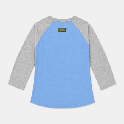 Weekend Raglan Tee - Sunday Blue