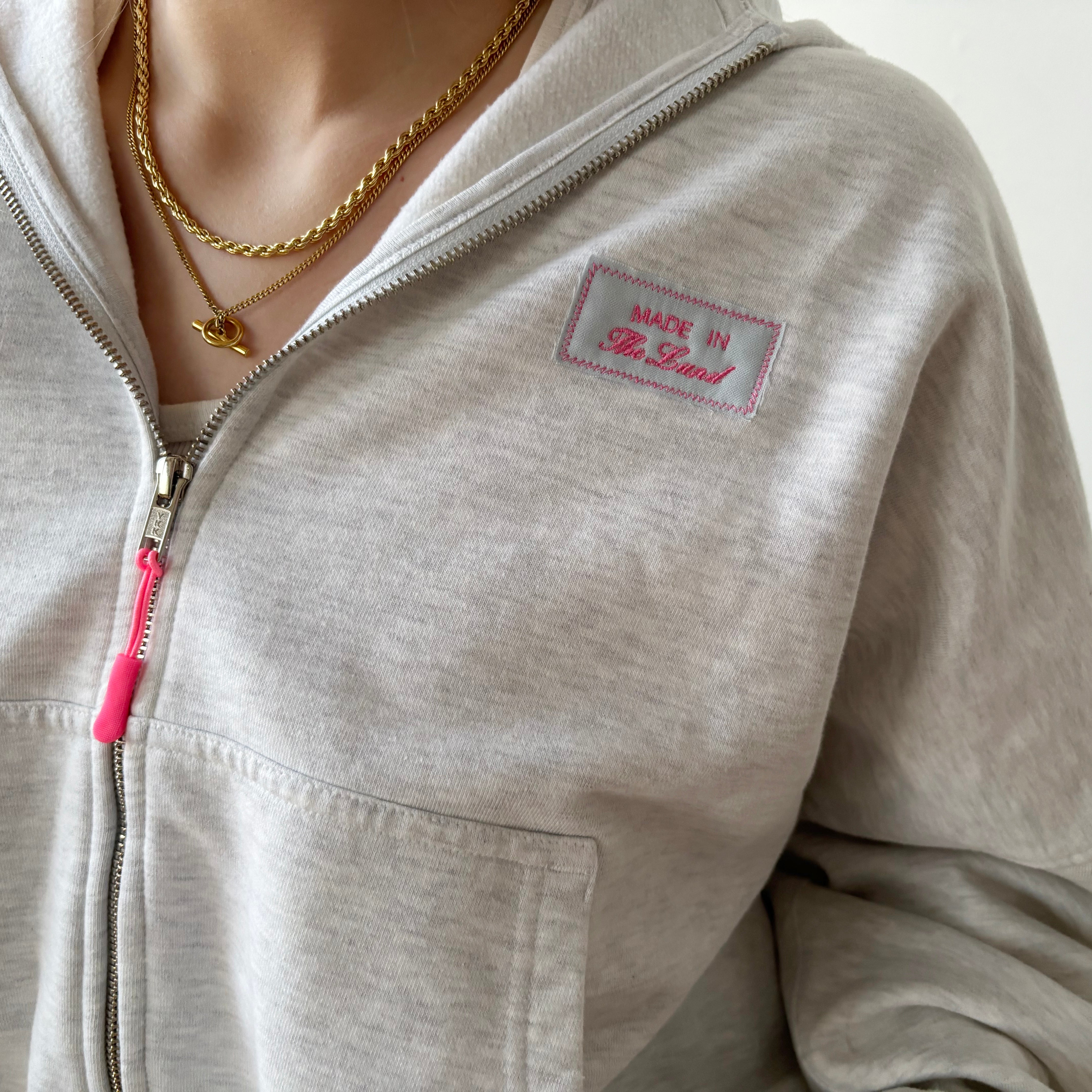Made In The Land One Size Zip Up Hoodie - Cloud – Emily Roggenburk