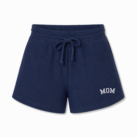 MOM Embroidered Thermal Shorts