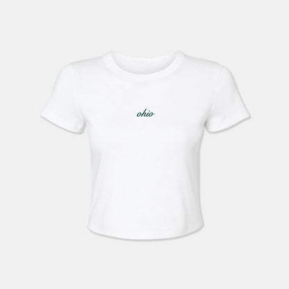 Ohio Campus Baby Tee - Green