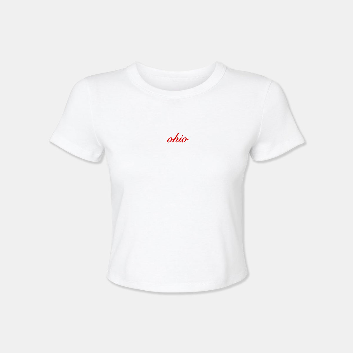 Ohio Campus Baby Tee - Red
