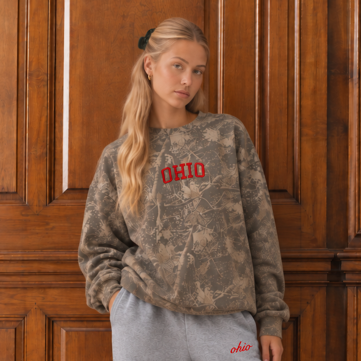 Ohio Tree Camo Sweatshirt - Red