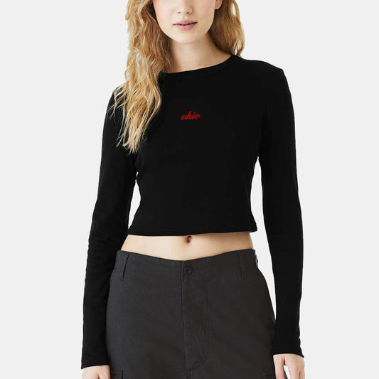 Ohio Cropped Long Sleeve - Black