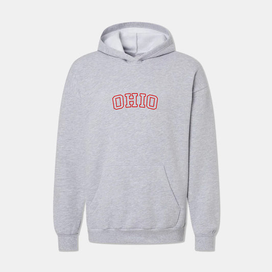 Ohio Embroidered Hoodie - Heather Gray