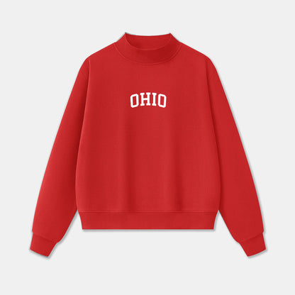 Ohio Campus Mockneck Sweatshirt - Red