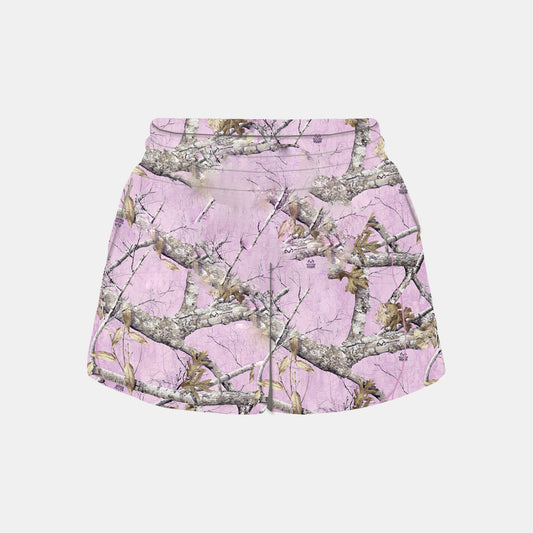 Women's Camo Shorts - Soft Pink