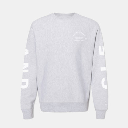 Return to Cleveland Puff Crewneck - Gray/White