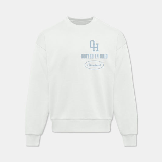 Rooted In Ohio Crewneck - Bone White