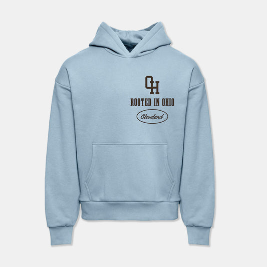 Rooted In Ohio Hoodie - Baby Blue