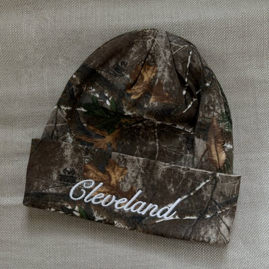 Cleveland Embroidered Beanie - Brown Camo