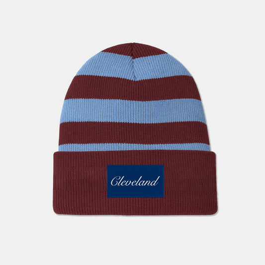 Cleveland Striped Beanie