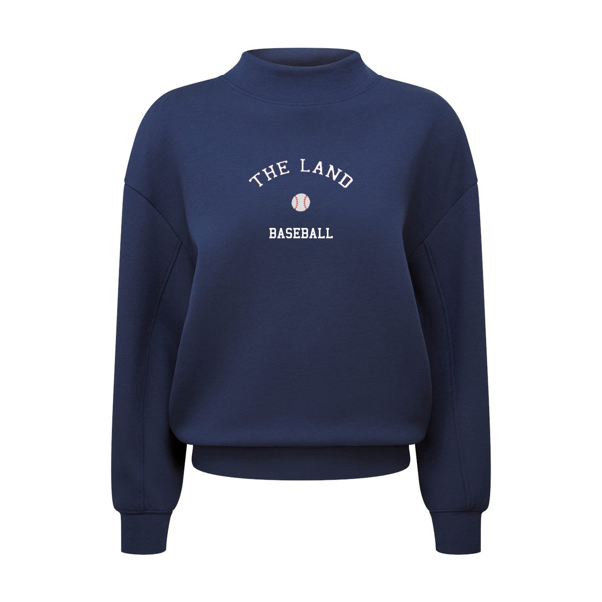 The Land Baseball Lightweight Mockneck Sweatshirt - Home Run Navy
