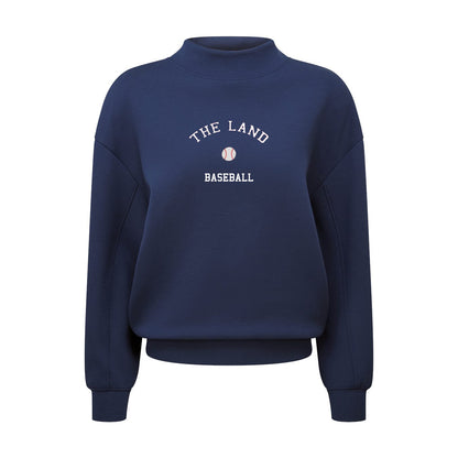 The Land Baseball Lightweight Mockneck Sweatshirt - Home Run Navy
