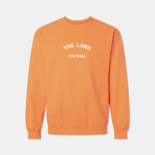 The Land Football Embroidered Crewneck - Light Orange