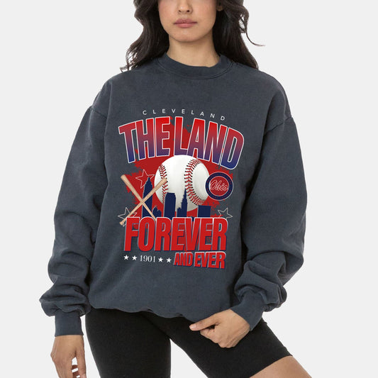 The Land Baseball Forever Heavy Fleece Crewneck - Vintage Navy