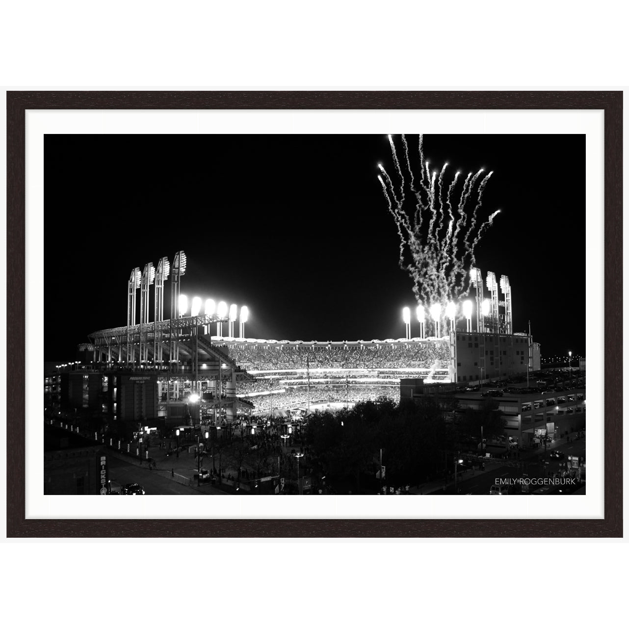 National Anthem at Game 7 of the 2016 World Series (Black & White)