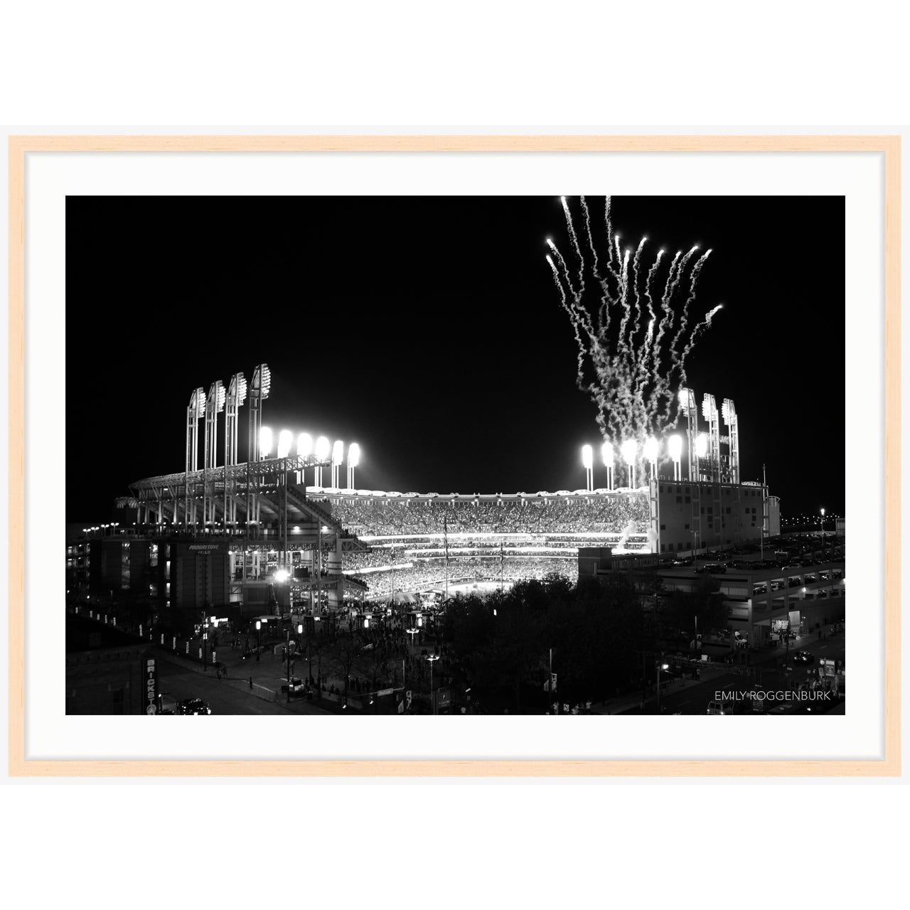 National Anthem at Game 7 of the 2016 World Series (Black & White)