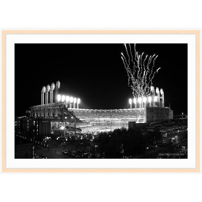 National Anthem at Game 7 of the 2016 World Series (Black & White)