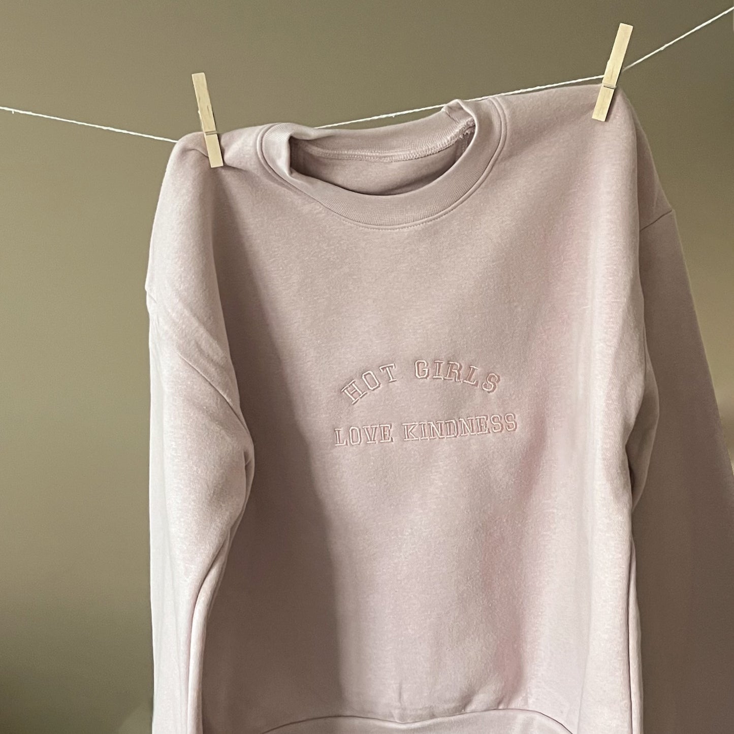 Hot Girls Love Kindness Sweatshirt - Blush Pink