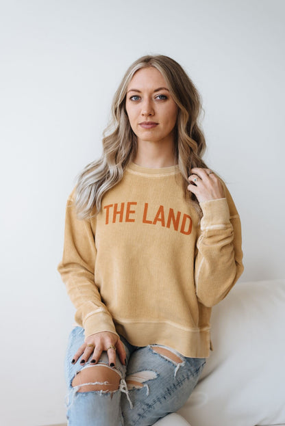 The Land Cropped Thermal Crewneck - Honey